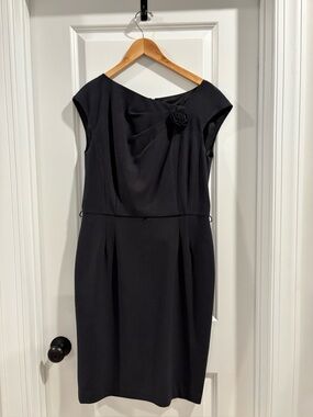 STATE Black Petite Dress with Back Zip Detail